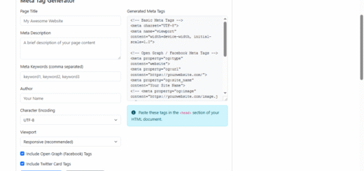 Author Meta Tag Generator